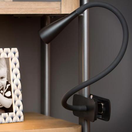 Lucide ZOZY Klemmleuchte LED 1x4W 3000K Schwarz 3-StepDim flexibel
