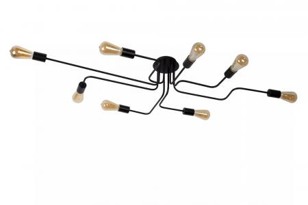 Lucide LESTER Deckenleuchte 8xE27 Schwarz