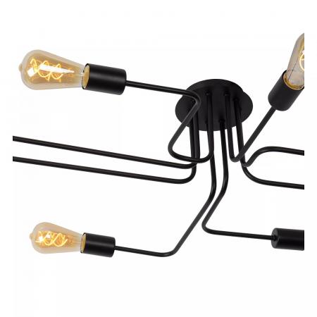 Lucide LESTER Deckenleuchte 8xE27 Schwarz