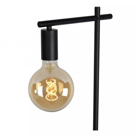 Lucide Stehlampe LEANNE – Schlanke Vintage Stehleuchte Schwarz