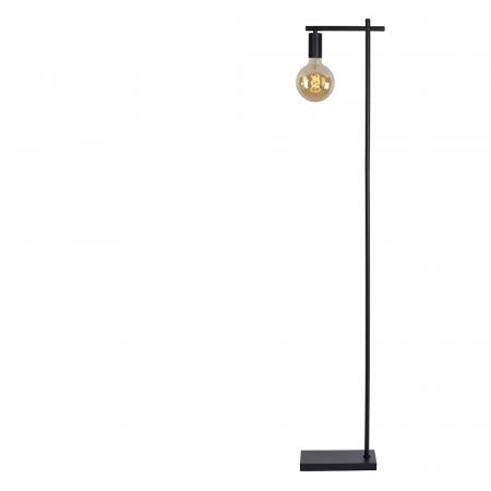 Lucide Stehlampe LEANNE – Schlanke Vintage Stehleuchte Schwarz