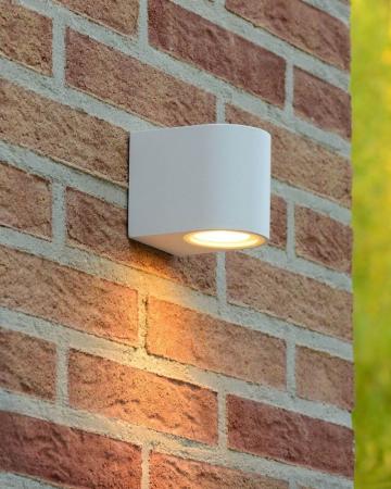 Lucide ZORA-LED Wandstrahler / Wandleuchte Weiß GU10 5W IP44 dimmbar