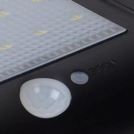 Lucide BASIC Solar-Wandleuchte Schwarz LED 3W IP44 Bewegungs- & Tag/Nacht-Sensor