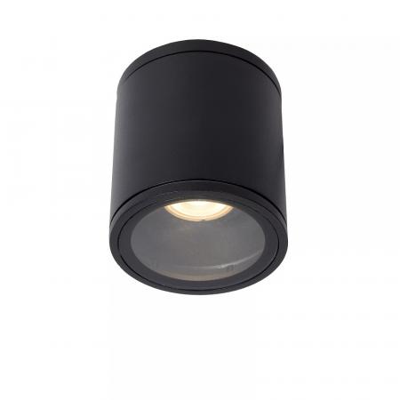 Lucide AVEN - Deckenstrahler Badezimmer Ø 9 cm 1xGU10 IP65 Schwarz