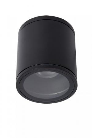 Lucide AVEN - Deckenstrahler Badezimmer Ø 9 cm 1xGU10 IP65 Schwarz