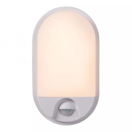 Lucide HUPS IR Außen-Wandleuchte Weiß LED 10W IP54 Bewegungs- & Tag/Nacht-Sensor