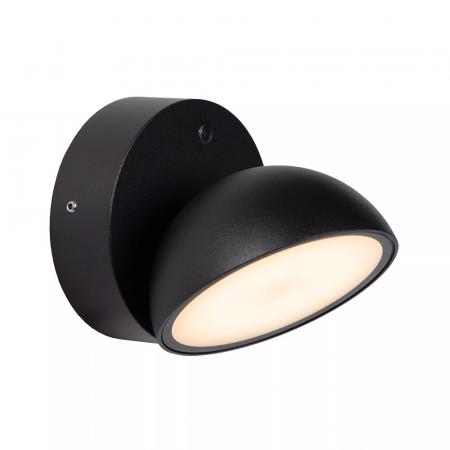 Lucide FINN Wandleuchte Innen/Außen LED 12W 3000K IP54 Schwarz mit Tag/Nacht-Sensor
