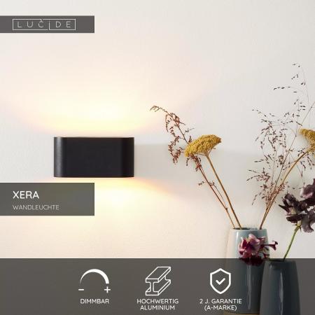 Lucide XERA Wandleuchte 1xG9 Schwarz Gold innen dimmbar Aluminium