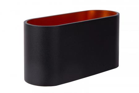 Lucide XERA Wandleuchte 1xG9 Schwarz Gold innen dimmbar Aluminium