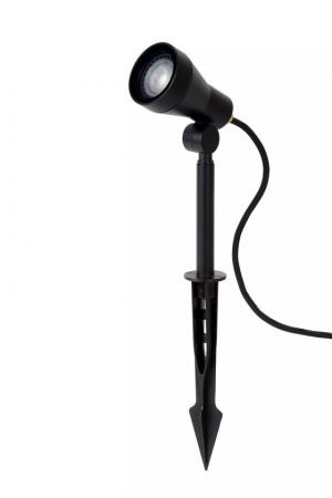 Lucide SPIKE Gartenstrahler Ø6,5 cm GU10 LED 5W 3000K IP54 Schwarz