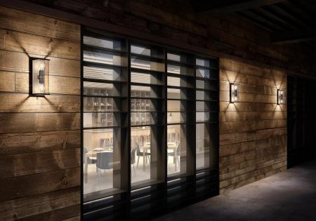 Lucide CLAIRE Wandleuchte Innen/Außen Anthrazit E27 2x IP54 Glas Metall dimmbar