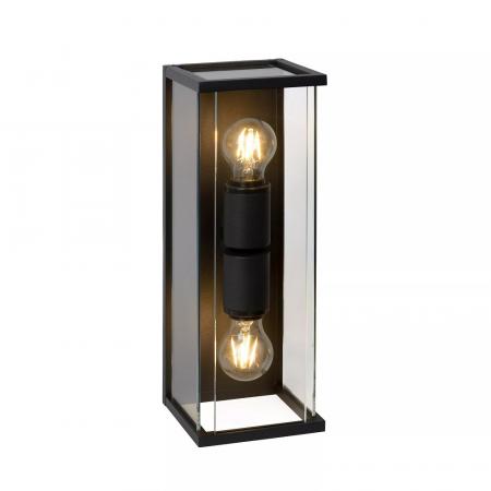 Lucide CLAIRE Wandleuchte Innen/Außen Anthrazit E27 2x IP54 Glas Metall dimmbar