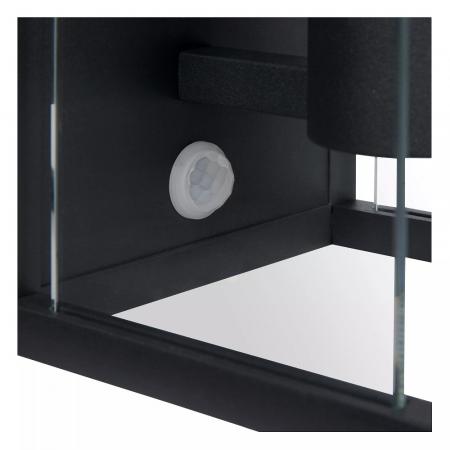 Lucide CLAIRE Wandleuchte Anthrazit E27 IP54 Bewegungs- & Tag/Nacht-Sensor