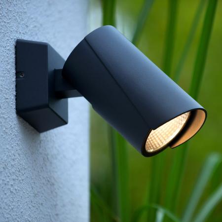 Lucide MANAL – LED Wandstrahler Außen 1x13W 3000K IP65 Anthrazit