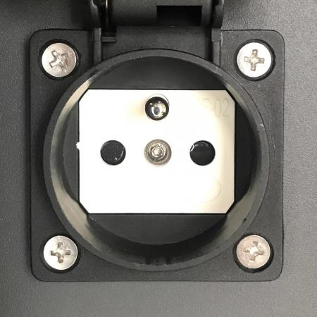  Lucide POWERPOINT - Steckdosensäule für den Außenbereich - Steckdose mit Erdungsstift - Typ E - FR, BE, POL, SVK & CZE Standard - Ø 10 cm - IP44 - Anthrazit