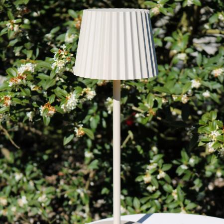 Lucide JUSTINE – wiederaufladbare Tischlampe Innen & Außen in Beige