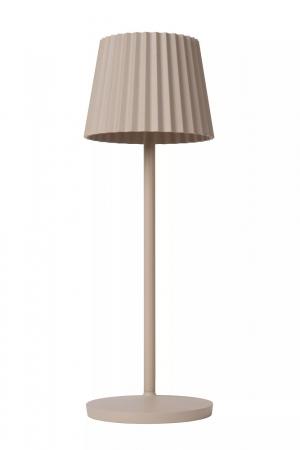 Lucide JUSTINE – wiederaufladbare Tischlampe Innen & Außen in Beige