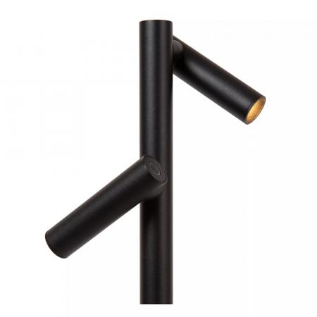 Lucide ANTRIM Akku Stehlampe mit Leselampe LED 2x2,2W 2700K IP54 Schwarz wiederaufladbar