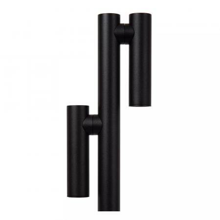 Lucide ANTRIM Akku Stehlampe mit Leselampe LED 2x2,2W 2700K IP54 Schwarz wiederaufladbar