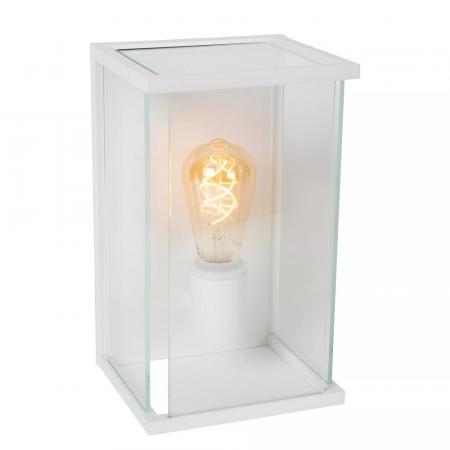 Lucide CLAIRE Wandleuchte IP54 Weiß – 1x E27 Außenwandleuchte im Landhausstil