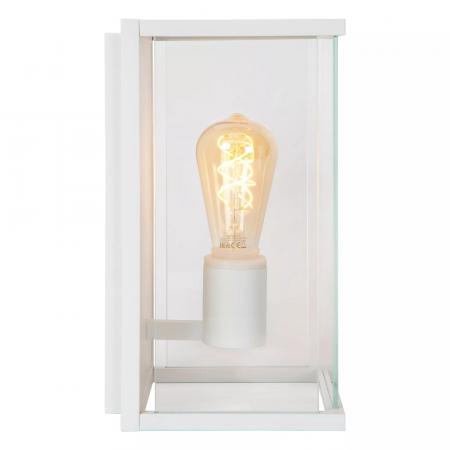 Lucide CLAIRE Wandleuchte IP54 Weiß – 1x E27 Außenwandleuchte im Landhausstil