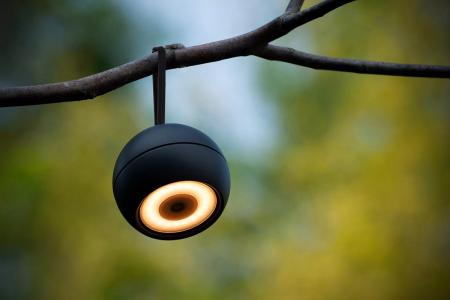 Lucide LUNEX - wiederaufladbare Wandleuchte Innen/Außen - Akku/Batterie - LED Dim. - 1x2W 3000K - IP54 - Magnetisch - Schwarz