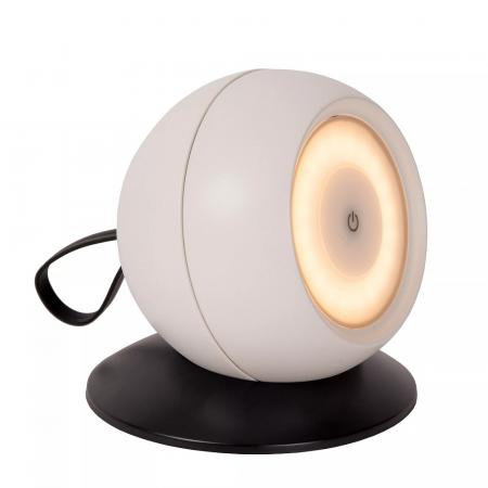 Lucide LUNEX - wiederaufladbare Wandleuchte Innen/Außen - Akku/Batterie - LED Dim. - 1x2W 3000K - IP54 - Magnetisch - Weiß