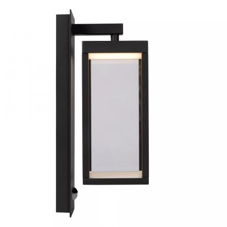 Lucide CLAIRETTE - Wandleuchte Innen/Außen - LED - 1x13W 3000K - IP54 - Bewegung und Tag/Nacht-Sensor - Anthrazit