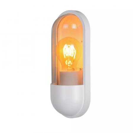 Lucide CAPSULE - Wandleuchte Innen/Außen - 1xE27 - IP54 - Weiß