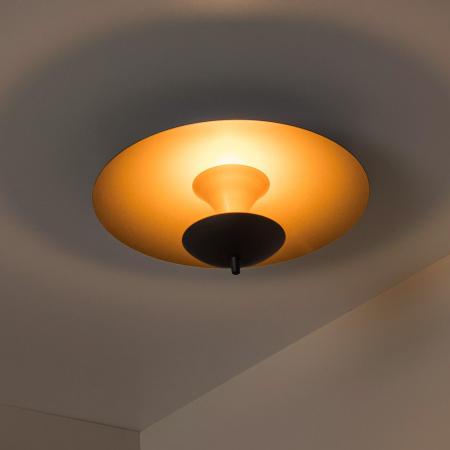 Lucide VULCAN LED Deckenleuchte Ø35 cm 9W 3000K dimmbar Schwarz Messing