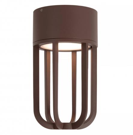 Lucide WELLS LED Außen-Deckenleuchte Ø10 cm IP54 Rostfarben