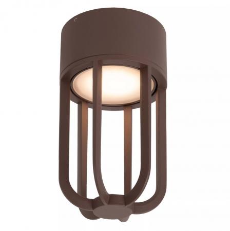 Lucide WELLS LED Außen-Deckenleuchte Ø10 cm IP54 Rostfarben