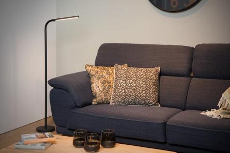 Lucide Stehlampe GILLY – LED Leselampe mit flexiblem Arm Schwarz