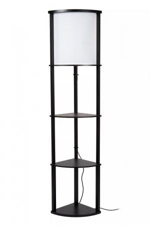 Lucide Stehlampe MENNO – Regal-Stehleuchte im Japandi-Stil mit Zugschalter Schwarz