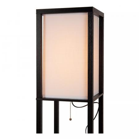 Lucide Stehlampe MENNO – Regal-Stehleuchte mit kabellosem Ladegerät Schwarz