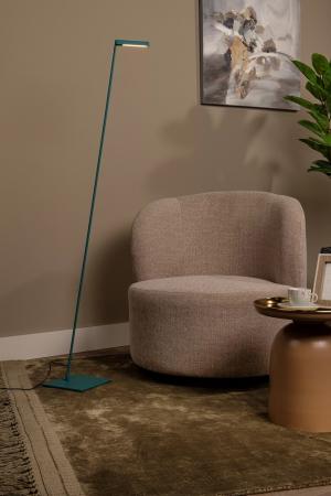 Lucide Stehlampe LAVALE – LED Leselampe mit Touchdimmer Türkis