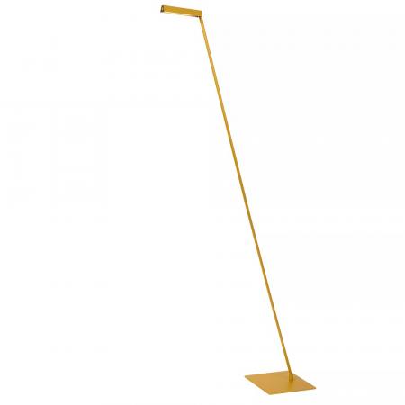Lucide Stehlampe LAVALE – LED Leselampe mit Touchdimmer Ockergelb