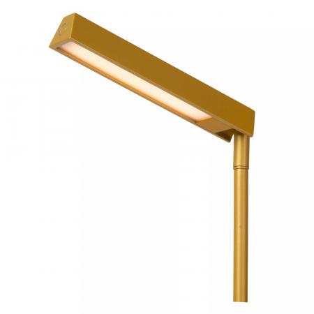 Lucide Stehlampe LAVALE – LED Leselampe mit Touchdimmer Ockergelb