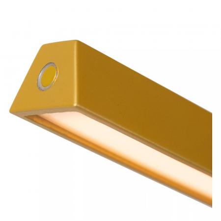 Lucide Stehlampe LAVALE – LED Leselampe mit Touchdimmer Ockergelb