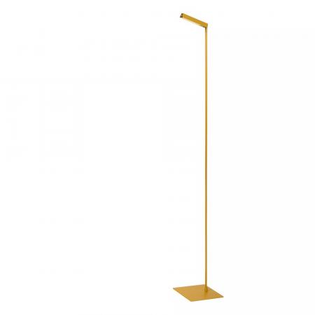 Lucide Stehlampe LAVALE – LED Leselampe mit Touchdimmer Ockergelb