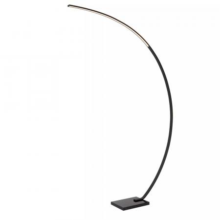 Lucide CURVE Bogenlampe LED 15W 2700K Schwarz dimmbar mit Marmorfuß