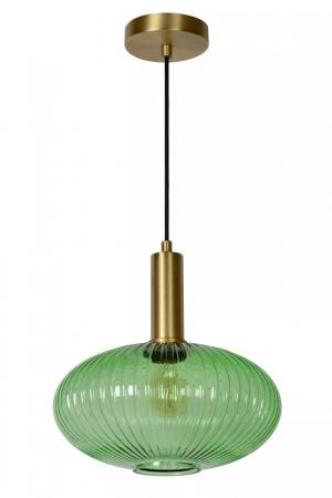 Lucide MALOTO Pendelleuchte Ø30 cm Amber Glas E27 dimmbar Retro