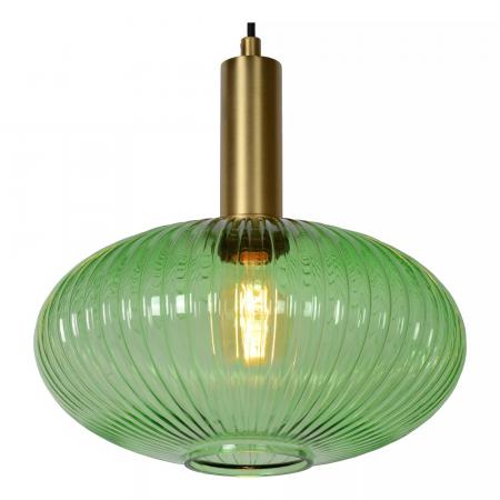 Lucide MALOTO Pendelleuchte Ø30 cm Amber Glas E27 dimmbar Retro