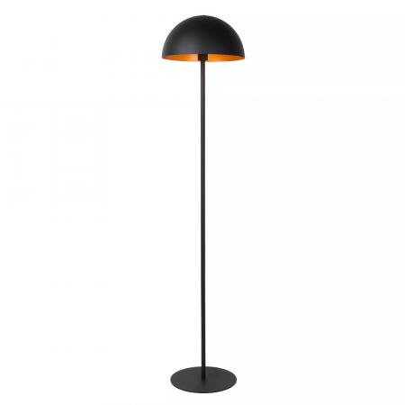 Lucide SIEMON Stehlampe Ø35cm E27 Schwarz Retro Design