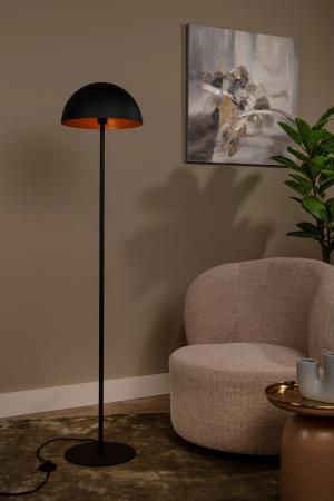 Lucide SIEMON Stehlampe Ø35cm E27 Schwarz Retro Design