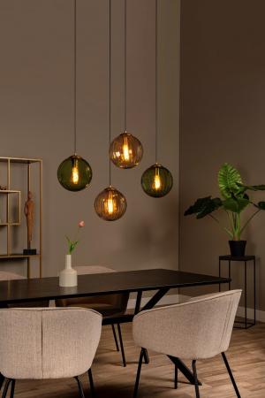 Lucide MONSARAZ Pendelleuchte 4xE27 Grün Glas höhenverstellbar dimmbar