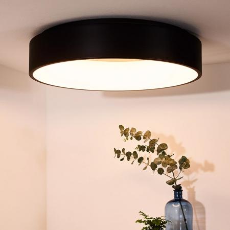 Lucide TALOWE LED Deckenleuchte Ø60 cm Schwarz 3000K dimmbar 42W