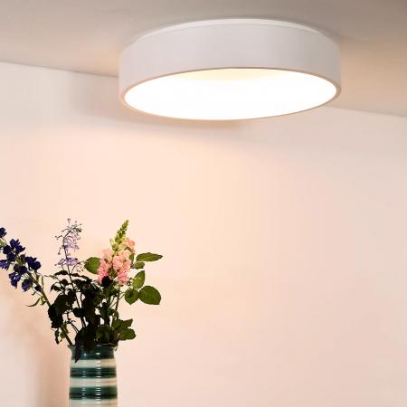 Lucide TALOWE LED Deckenleuchte Ø60 cm Weiß 3000K dimmbar 42W