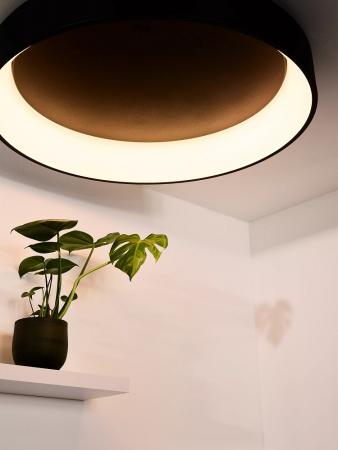 Lucide TALOWE LED Deckenleuchte Ø80 cm 80W 3000K dimmbar Schwarz