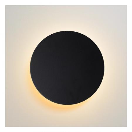 Lucide EKLYPS LED Wandleuchte Ø15 cm Schwarz 3000K 7W moderne Akzentlampe